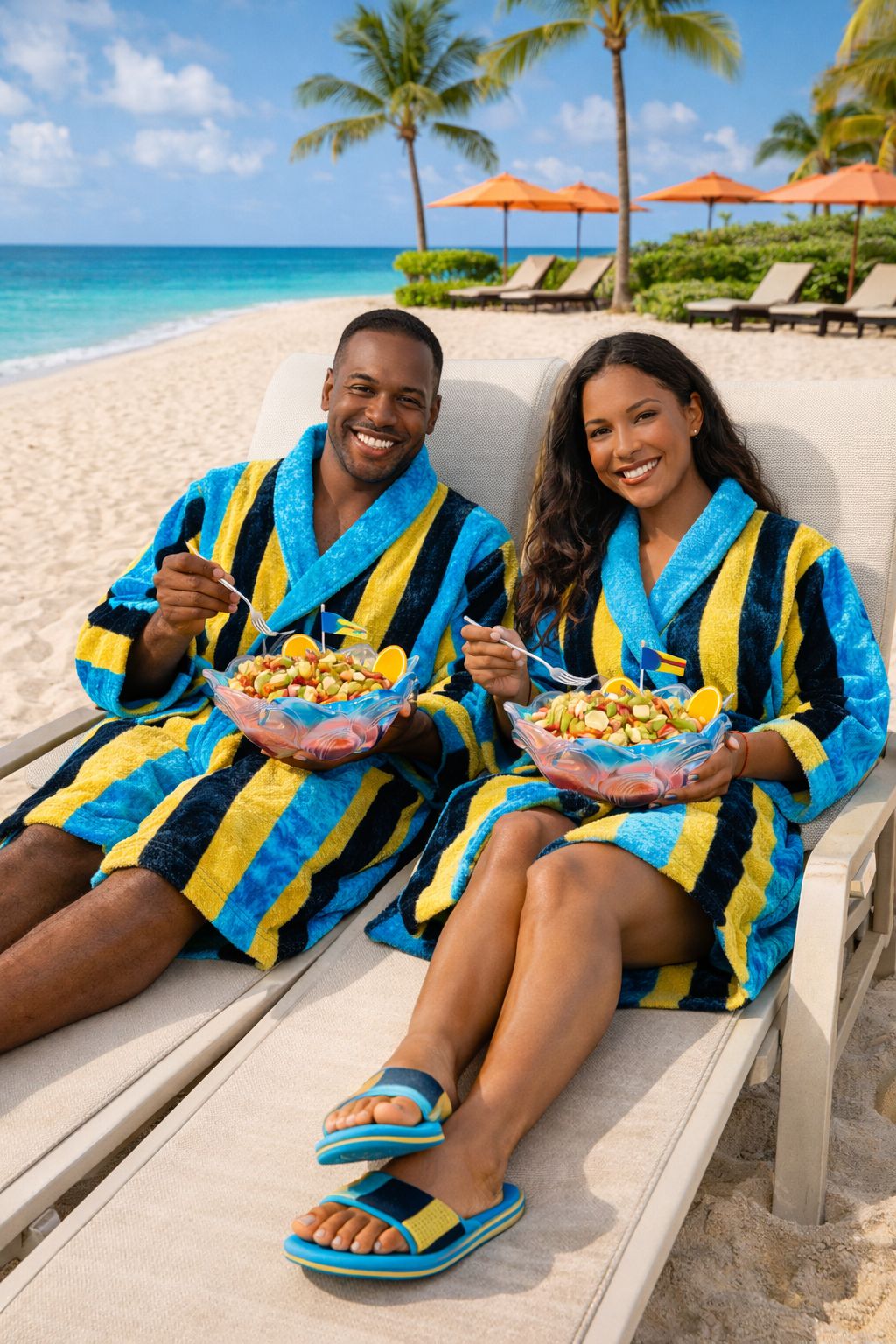 FERGIE’S Bahamian Culture Towel Robe