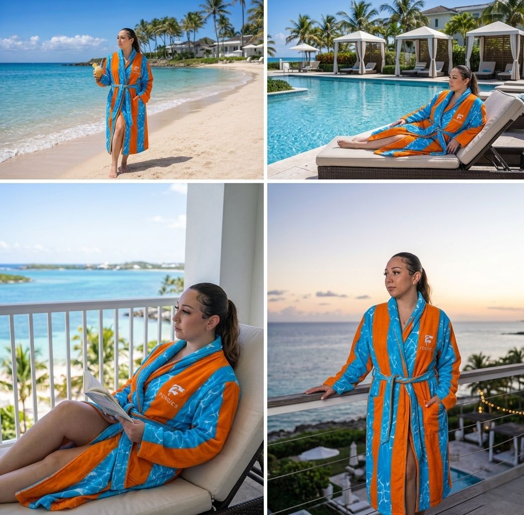 FERGIE’S Island Style Towel Robe